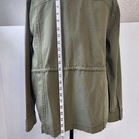 Women Old Navy Army Green Utility Jacket Sz Medium Pockets Gorp Core Casual S385 - Picture 5 of 9
